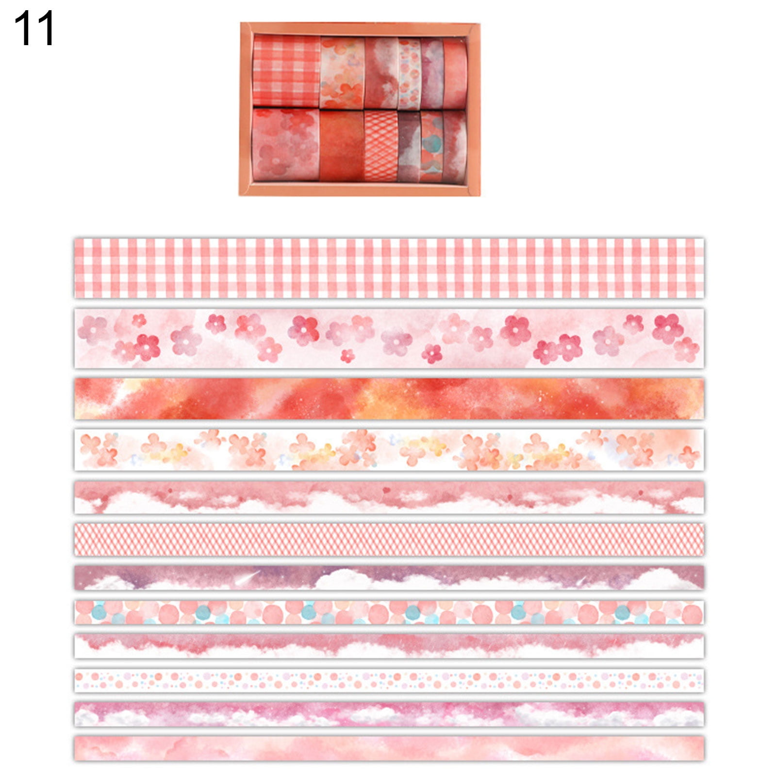 1 Set Hand Account Tape Cartoon Self Adhesive Washi DIY Sticker Paper Tape  for Home Pink Washi