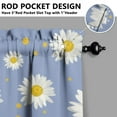 thumbnail image 4 of 3-Piece Daisy Kitchen Curtain Set - Ruffled Valance and Tier Curtains with Rod Pocket, Fresh Floral Pattern for Farmhouse Kitchen Windows Decor, 54"x14" + 27.5"x36"x2, 4 of 5