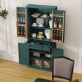 thumbnail image 5 of CBJCBJ 72"  Pantry Cabinet with Doors, Freestanding Kitchen Organizer for Adjustable Shelves,Central Drawer,Green, 5 of 8