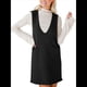 thumbnail image 2 of Vestido Corto de Punto Liso Sin Mangas con Cuello en V y Bolsillos para Mujer Negro M, 2 of 10