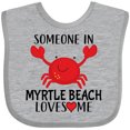 thumbnail image 3 of Inktastic Someone in Myrtle Beach Loves Me Boys or Girls Baby Bib, 3 of 4