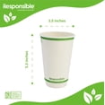 thumbnail image 2 of 16 oz Smooth Insulated Hot Cups | Tree-Less™ Compostable Paper, 2 of 3