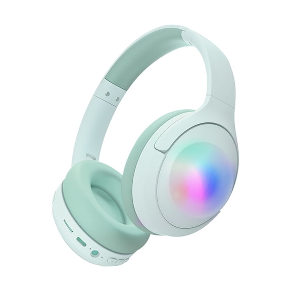 Trucker Bluetooth Headset, V5.2 Wireless Headset with Upgraded Microphone AI Noise Canceling, On Ear Bluetooth Headphone with Mute for Driver Office Call Center,Mint Green
