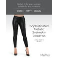 thumbnail image 2 of MeMoi Sophisticated Metallic Snakeskin Leggings - Womens - Female (Medium/Large, Black), 2 of 7