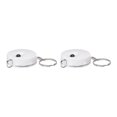 thumbnail image 1 of 2uds Métrica Cinta 1,5M/60 Pulgadas Retráctil Sastres Métrica Cinta Bolsillo Tamaño con Llave Cadena para Cuerpo, Tela, Costura y Manualidades Medidas, Blanco, 1 of 5