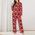 thumbnail image 2 of Sigee Ho-Ho-Ho for Women’s Pajama Sets Long-Sleeved Pjs Sets for Women 2 piece Sleepwear-Small, 2 of 7