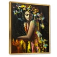 thumbnail image 3 of Modern Portrait Of A Young Girl 16 in x 32 in Framed Painting Canvas Art Print, by Designart, 3 of 5