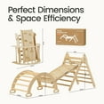 thumbnail image 6 of Tiny Land 7 in 1 Foldable Wooden Pikler Triangle Set, Montessori Jungle Gym for Toddlers, Indoor Playground for Kids 2-6 Years, 6 of 9
