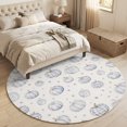 thumbnail image 4 of Round Area Rugs 6Ft, Grey Pumpkin Fall Non-Slip Washable Circle Rugs Carpet, Polka Dot Watercolor Thanksgiving Indoor Outdoor Rug Floor Mats Throw Runner for Bedroom Living Room Bathroom, 4 of 8