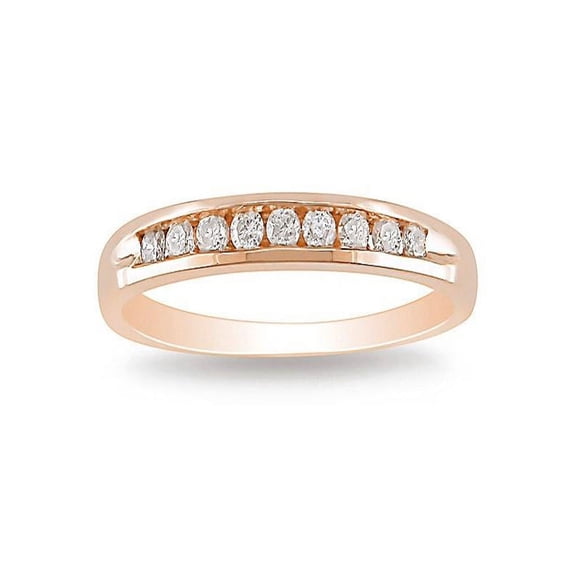 Beautiful Rose Gold Channel set Diamond Wedding Band on Sale