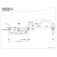 thumbnail image 2 of Kingston Brass KB6361LL Roman Tub Filler with Lever Handle, Chrome, 2 of 2