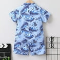 thumbnail image 4 of MuXiKeJi Clothes Boys Summer Casual Two Piece Set Short Sleeve Shirt and Shorts Playwear Outfit for Toddler Kids Comfortable Daily Beach Wear, 4 of 7