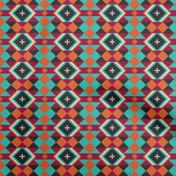 oneOone Cotton Jersey Orange Fabric Geometric Quilting Supplies Print Sewing Fabric By The Yard 58 Inch Wide