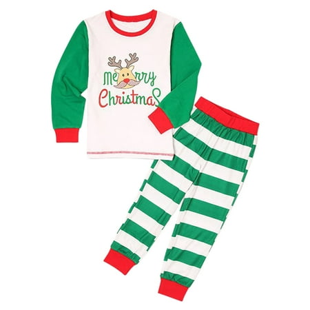 

Family Clothes Christmas Reindeer Pajama Sets Sleepwear Nightwear Home Wear Christmas Pajamas Green Father M