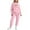 Pink, variant on Women's Valentine's Day 2 Piece Sweatsuit - Funny Bow Graphic Hoodie & Jogger Pants Athletic Trackset