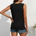 thumbnail image 5 of Usmixi Womens Tank Tops Casual Solid Button Down Lightweight Tunic Shirts Vest Summer Trendy Plain V-Neck Sleeveless Shirts Blouse Black m, 5 of 5