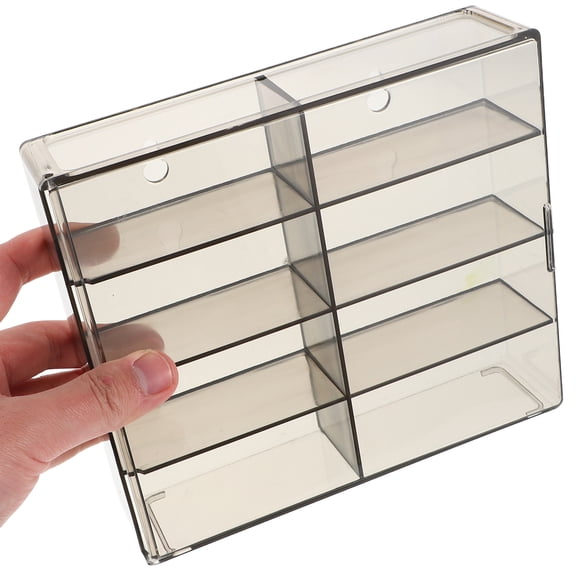 Zehuanyu Toy Car Display Organizer with 8 Slots, Clear Plastic Storage Case for Model Cars and Collectible Toy Wheels