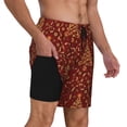 thumbnail image 2 of Balery Christmas Tree On A Red Background Bañador para hombre, shorts de playa de secado rápido con entrepierna y forro de compresión-X-Large, 2 of 6