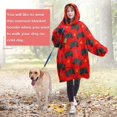thumbnail image 4 of Wearable Oversized Blanket,Black Controllers Games Icons Red Pattern Wearable Blanket Hoodie for Adults,Cozy Hooded Blankets with Super Pockets,Super Warm Fuzzy Pullover for Women & Men, 4 of 6