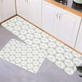thumbnail image 3 of Kitchen Rugs and Mats,Modern Geometric Flowers Art 2 Piece Anti Fatigue Area Runner Rug Set Comfort Standing Floor Mat,Gray Sage Green Abstract Leaves Non Slip Absorbent Doormats for Laundry/Bathroom, 3 of 6