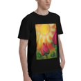 thumbnail image 2 of Bingfone Rose Psychedelic Men'S Loose Fit Short-Sleeve Pocket T-Shirt, 2 of 7
