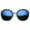 Black-Silver / Blue Mirror, variant on sunglassLA Unisex Womens Two-Toned Color Mirror Lens Cat Eye Sunglasses (Tortoise-Gold / Green Blue Mirror) - 54mm