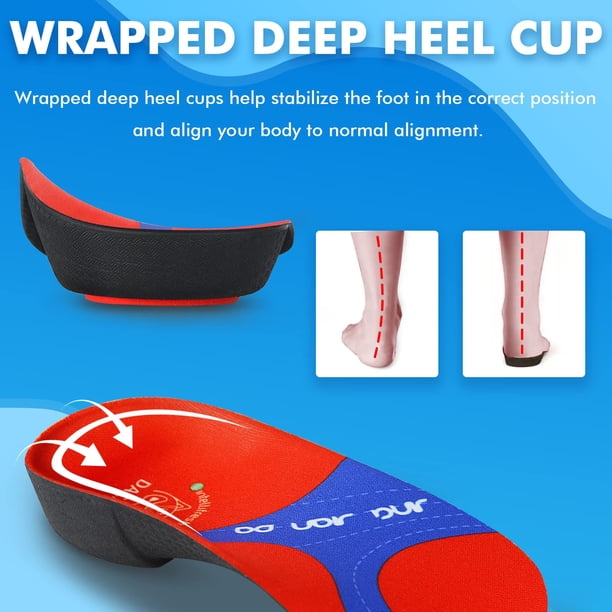 DACAT Plantar Fasciitis Arch Support Insoles Deep Heel Cup for