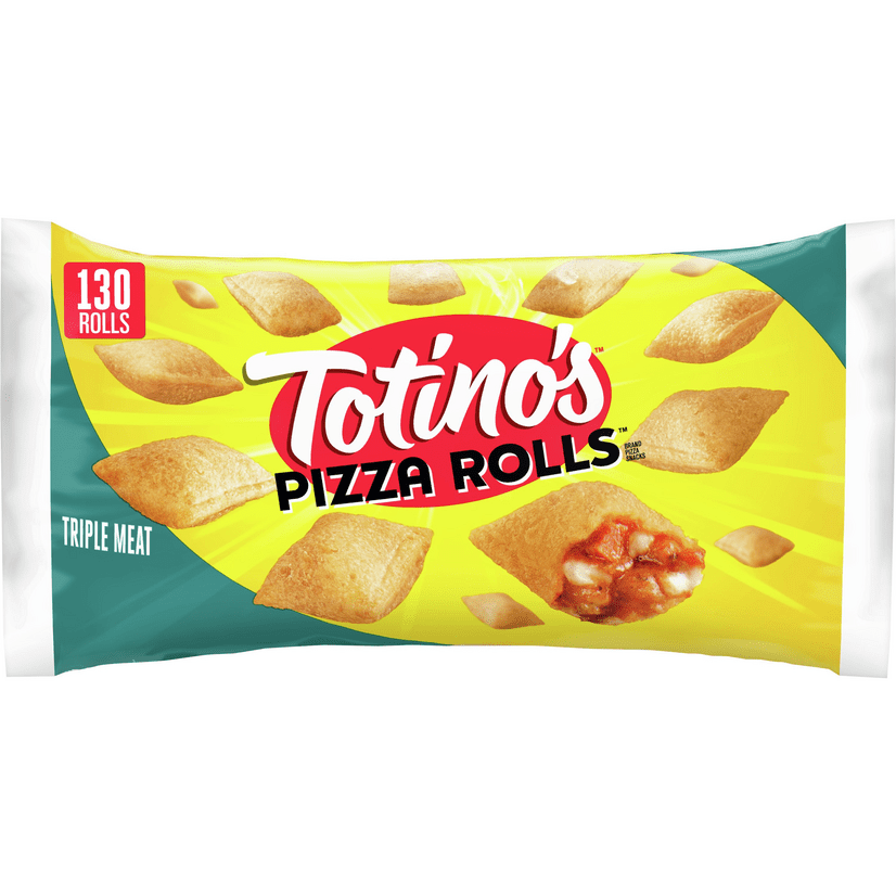 Totino's Pizza Rolls, Triple Meat, 130 Rolls, 63.5 oz Bag