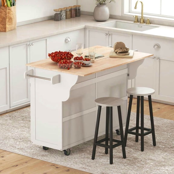 Yardi Yarda 5-Piece Counter Height Bar Table and Chairs Set, Bar Table with Stools, Kitchen Table and 4 Chairs for Indoor, Rustic Brown