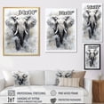 thumbnail image 4 of Designart "The Magnificent Elephant'S Portrait" Animals Elephant Floater Framed Canvas Art Print, 4 of 5