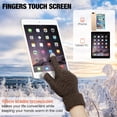 thumbnail image 4 of 2 Pairs Women's Winter Touchscreen Gloves Warm Fleece Lined Knit Gloves Elastic Cuff Winter Texting Gloves, 4 of 7