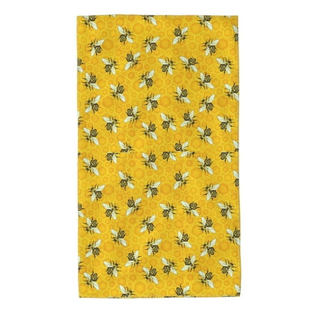 

Home Towels Honeybees Honeycomb Bee Apiary Absorbent Hanging Hand Towel Small Bath Towel Decorative Kitchen Dish Guest Towel For Spa Gym Hote27.5x16in