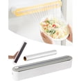 thumbnail image 1 of Magnetic Wrap Dispenser with Cutter, Magnetic Cling Film Dispenser with Slide Cutter, No-Drill Refillable Food Cling Film Cutter, Easy One-Hand Operation, for Worktops & Cabinets (Gray), 1 of 7