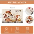 thumbnail image 6 of Gnomes Pumpkins Fall Placemats Set of 4, 12x18 Inch Seasonal Autumn Maple Leaves Thanksgiving Kitchen Dinning Table Mats Washable Place Mats for Indoor Outdoor Home Party Decor, 6 of 6