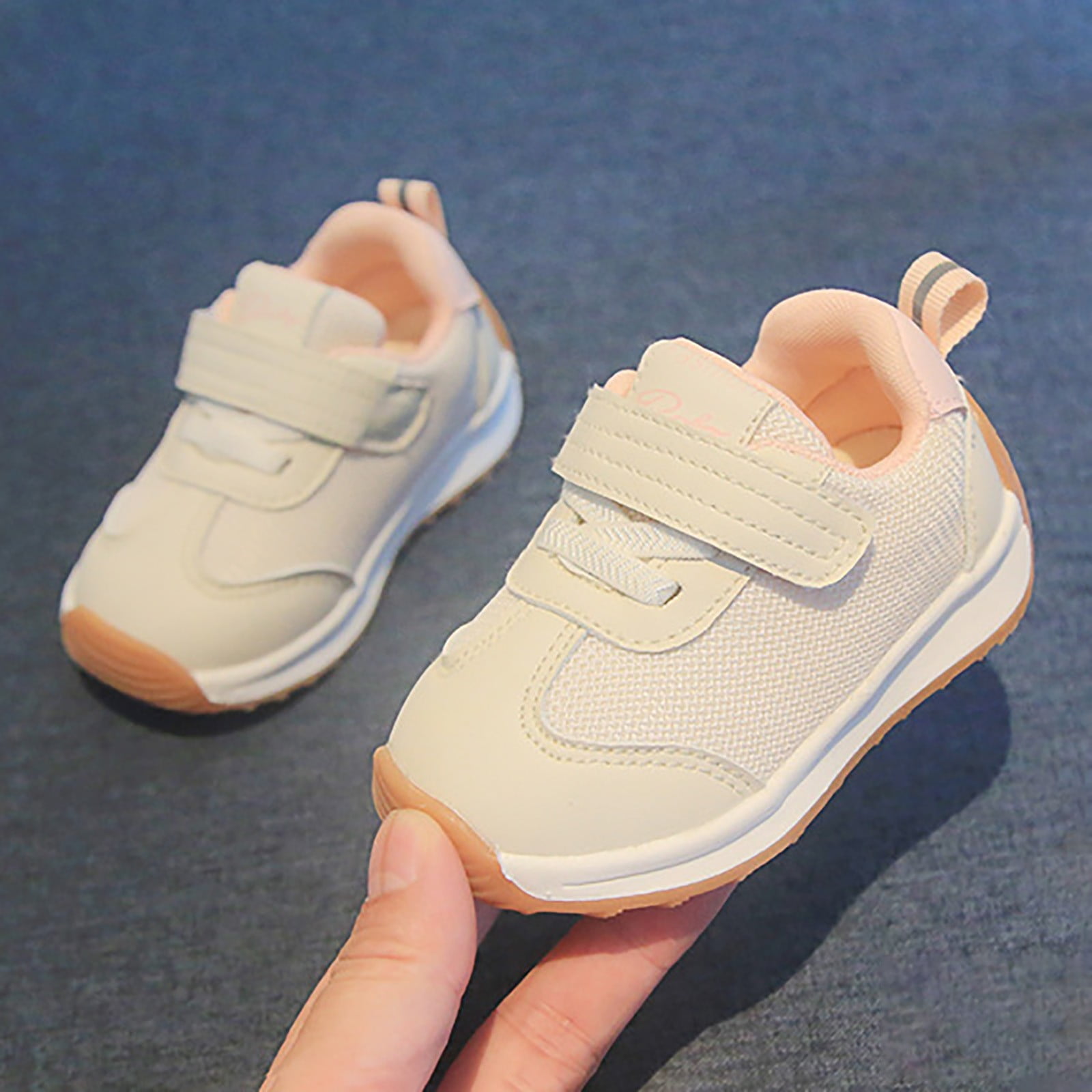 Akiihool Sneakers for Baby Girls Soft Anti Slip Sole Toddler Breathable Running Shoes Red Size 18