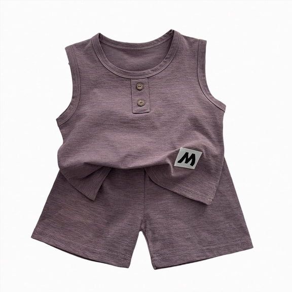 Toddler Baby Girl Outfits Solid Summer Clothes Infant Waffle Sleeveless Tops Cute Shorts Set Kaprioy Toddler Girl Clothes 18 24 Months 2T 3T 4T 5T Casual Vest Set