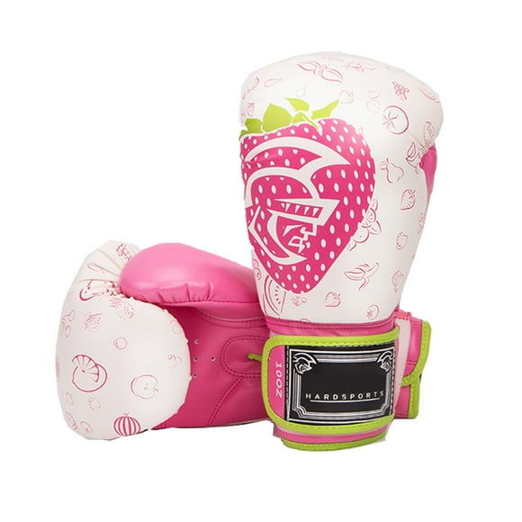 Boxing Gloves for Men & Women, Strawberry Pattern Boxing Training Gloves, Sparring Punching Gloves, for Boxing