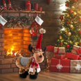 thumbnail image 2 of Juguete de peluche de alce grande de Navidad con patas extensibles Reinde, 2 of 5