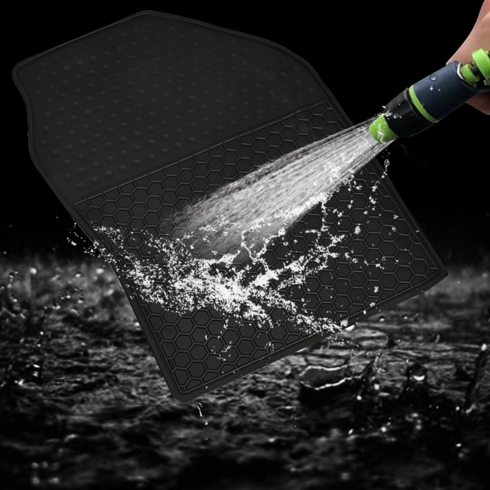San Auto Car Floor Mats Custom Fit for Chevrolet Chevy Camaro 2016-2024 Rubber Black Car Floor Liners All Weather Protection Heavy Duty Odorless