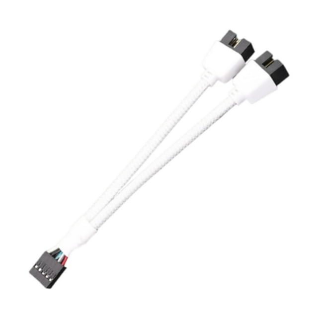 Cable de extensión USB de 9 pines para placa base, de 9 pines a doble 9USB, multifunción, malla , resistente, para componentes del hogar.