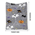 thumbnail image 3 of YHAICO Halloween Nap Blanket 70x100cm - Cute Small Throw for Kids, Soft Cozy Fleece for Office, Plush Flannel Travel Blanket for Girls, 3 of 5