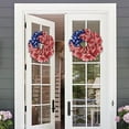 thumbnail image 4 of HongHeng Clearance Under $2.00 Independence Day Flag Wreath Patriotic Red White and Blue Decorative Wreath for 4th of July, 4 of 5