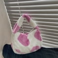 thumbnail image 2 of Bolsa de hombro de color de golpe esponjoso para mujer, informal con correa para el hombro Ndcxsfigh Para Estrenar, 2 of 9