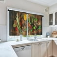 thumbnail image 5 of Kitchen Curtains Colourful Various Herbs and Spices Window Curtains and Valances Set 36 Inch, Cooking Wooden Board Pattern Short Tier Curtain for Kitchen, Vintage Small Kitchen Decor, 5 of 5