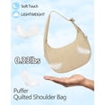 thumbnail image 6 of Bloomr Bag - Small Crescent Puffer Purse Shoulder Bag for Women, Nylon Quilted with Adjustable Shoulder Strap, Puffy Bag, 6 of 14