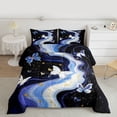 thumbnail image 2 of Homewish Dreamy Cartoon Butterfly Full Size Comforter Sets, Fashion Marble Abstract Bedding Comforter Set, Mystic Stars Galaxy Reversible Bedding Sets, Luxury Bedroom Decor, 3-Piece, 2 of 8