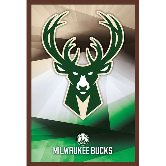 NBA Milwaukee Bucks - Logo 16 Wall Poster, 22.375" x 34", Framed