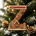 thumbnail image 3 of Christmas Letter Ornament, 3.15 x 1.97in Gingerbread House Initial Hanging Decoration, Acrylic A-Z Choice for Christmas Tree, Wreath, Stocking and Holiday Gift, 3 of 8