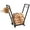 Black#0, variant on Garden Accessories Outsunny 31 Inch Firewood Rack with Swivel Casters, Metal Wood Storage, Holder with Kindling and Tool Hooks, Heavy Duty Log Organizer for Indoor and Outdoor Use, Black,Garden Decor