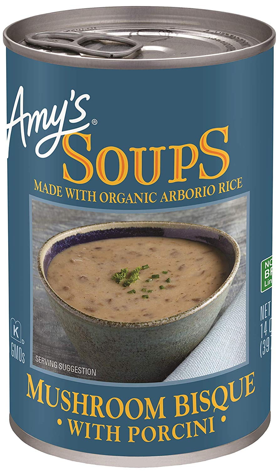 Amy's Mushroom Bisque with Porcini Soup, Gluten Free, 14Ounce
